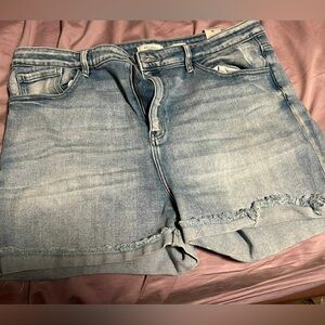 KanCan Light Blue Denim Cropped Shorts